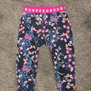Bonds Floral Print Leggings with Bright Pink Waistband